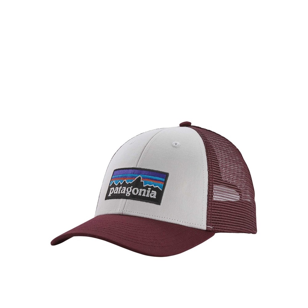 Patagonia Burgundy and White Trucker Hat Snapback